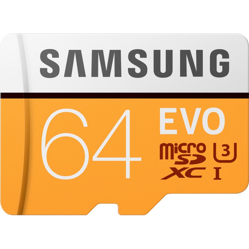 Карта пам'яті Samsung 64GB microSD class 10 UHS-I U3 Evo (MB-MP64GA/APC) - зображення 1