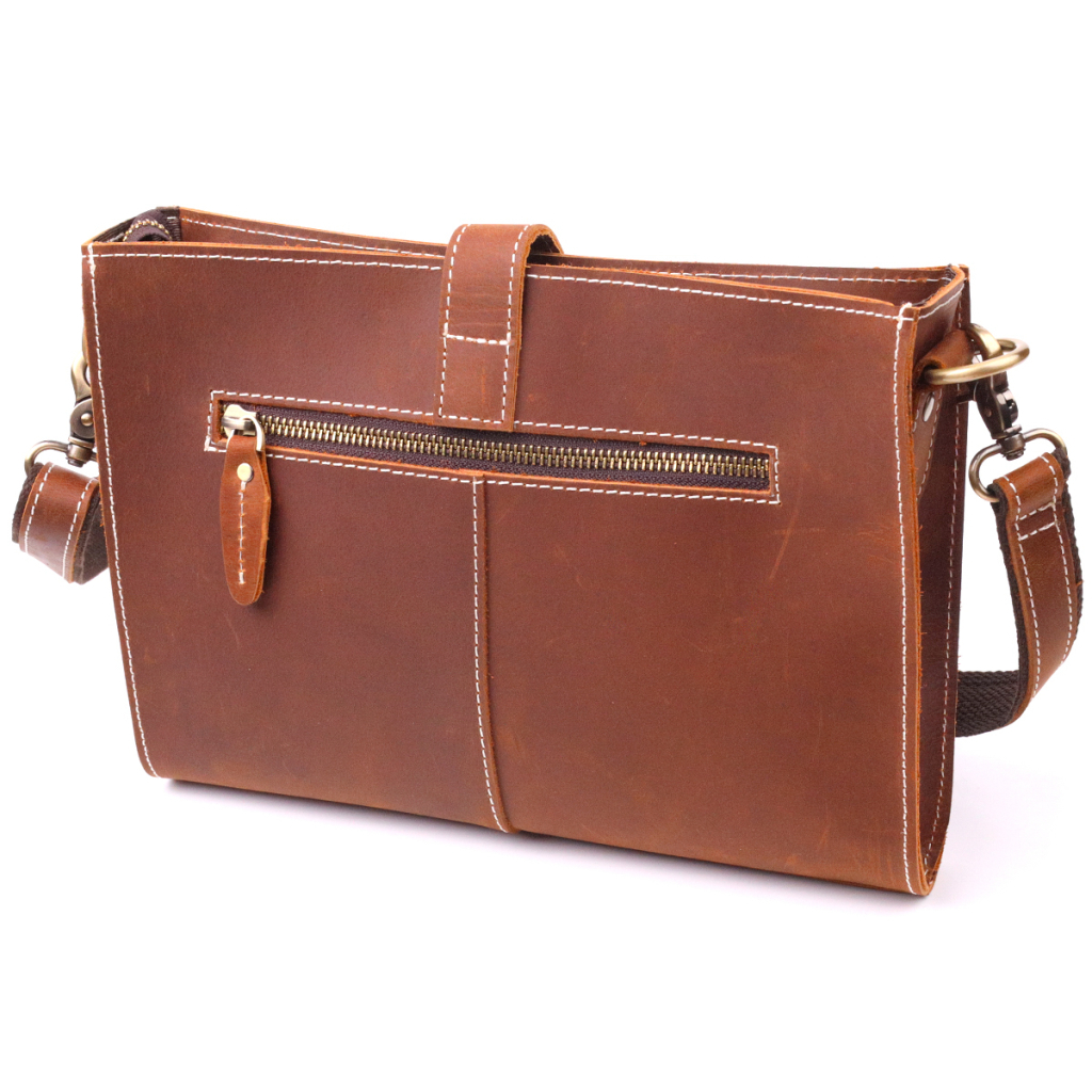 Сумка Vintage Вінтажна Жіноча з натуральної шкіри Коричнева (21301) - зображення 2