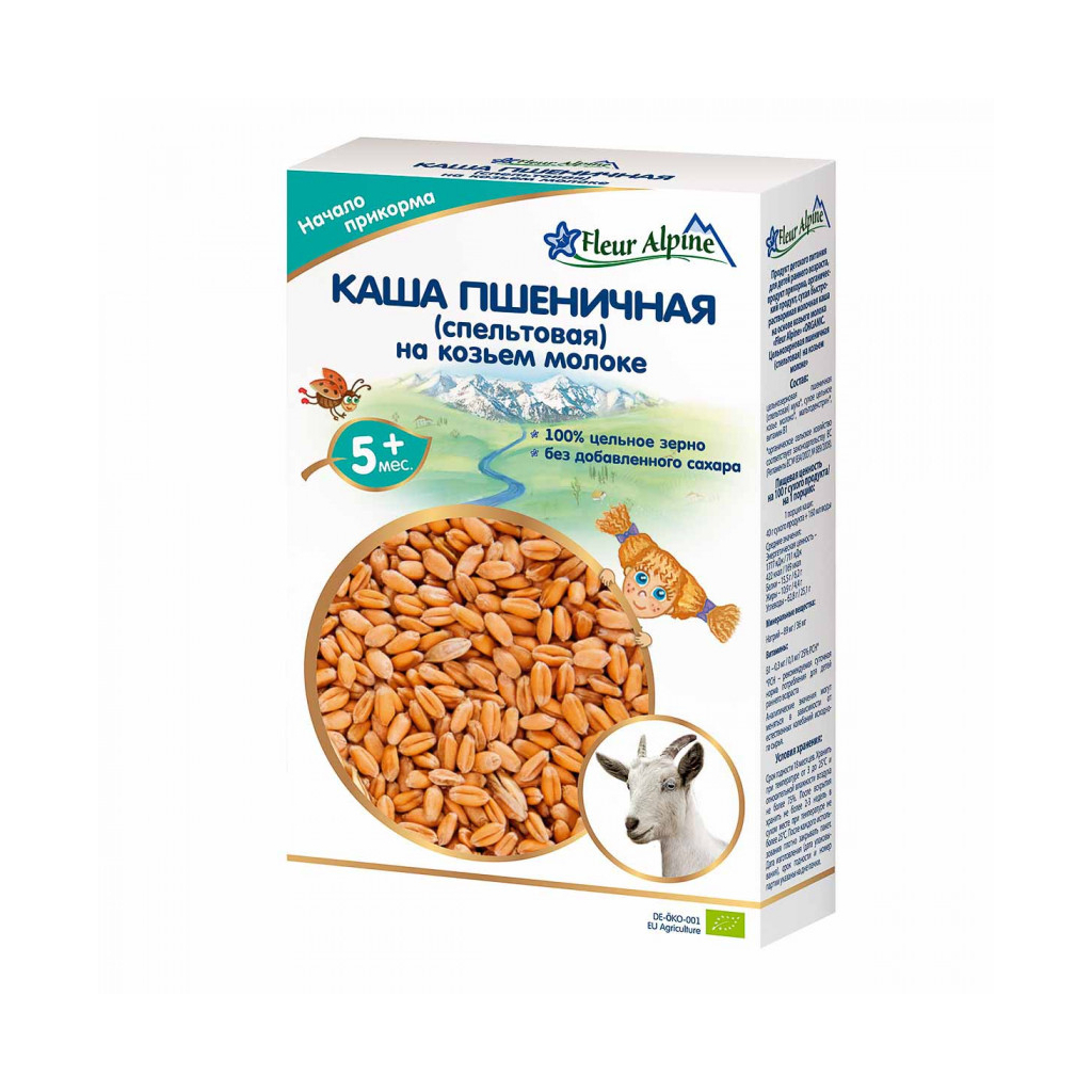 Дитяча каша Fleur Alpine на козячому молоці пшенична (спельтова) 200 г (4006303002914) - зображення 1