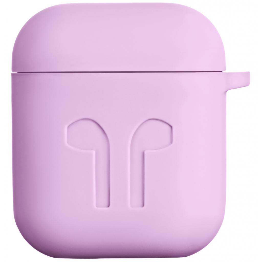 Чохол для навушників 2E для Apple AirPods Pure Color Silicone Imprint 1.5 мм Lavende (2E-AIR-PODS-IBSI-1.5-LV) - зображення 1