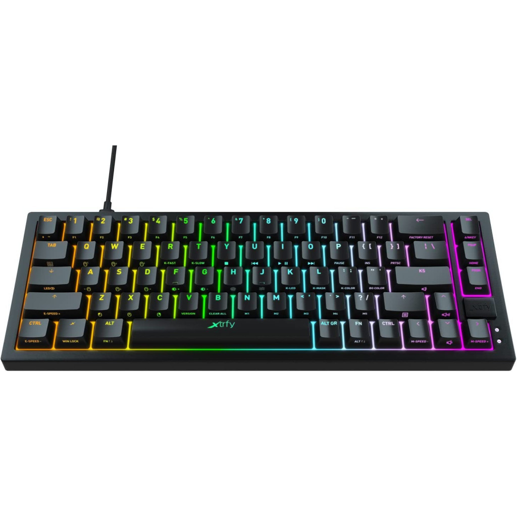 Клавіатура Xtrfy K5 68 keys Kailh Red Hot-swap RGB UA Black (K5-RGB-CPT-BLACK-R-UKR) - зображення 8