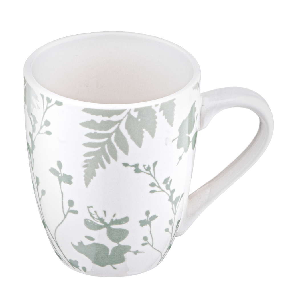 Чашка Ardesto Capri, 320мл, порцеляна, біло-зелена (AR0432CWG) - зображення 2