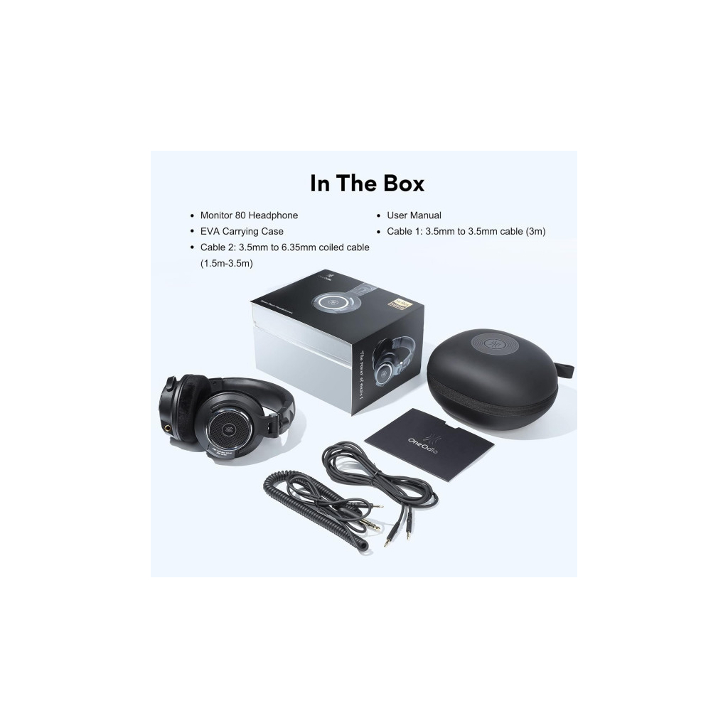 Навушники OneOdio Monitor 80 3,5мм/6,35мм Black (Monitor 80 Black) - зображення 6