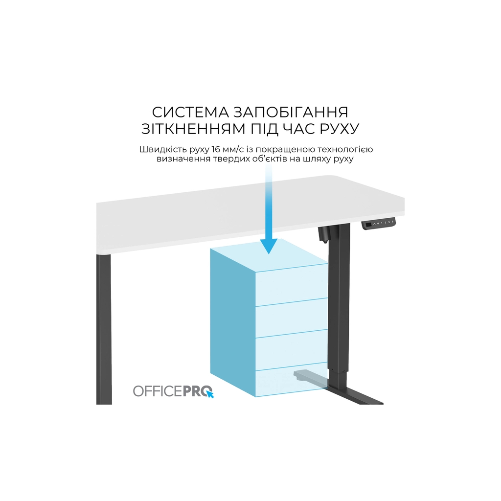 Комп'ютерний стіл OfficePro ODE1470WB White/Black (ODE1470WB) - зображення 10