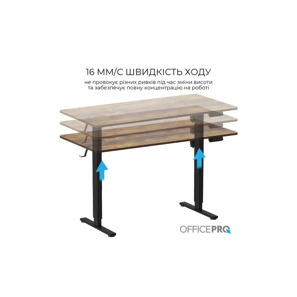 Комп'ютерний стіл OfficePro ODE1470DW Dark Wood/Black (ODE1470DW) - зображення 8