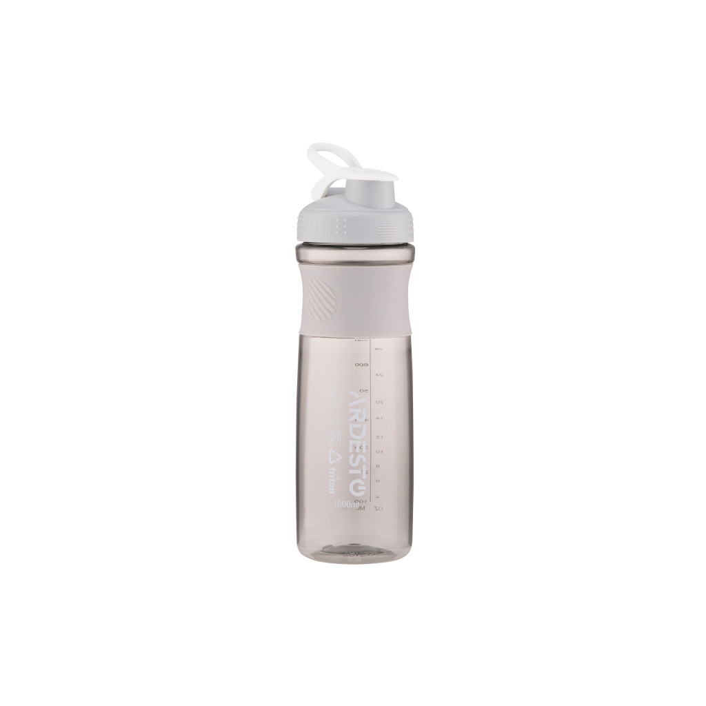 Пляшка для води Ardesto Smart Bottle 1000 мл Grey (AR2204TG) - зображення 2