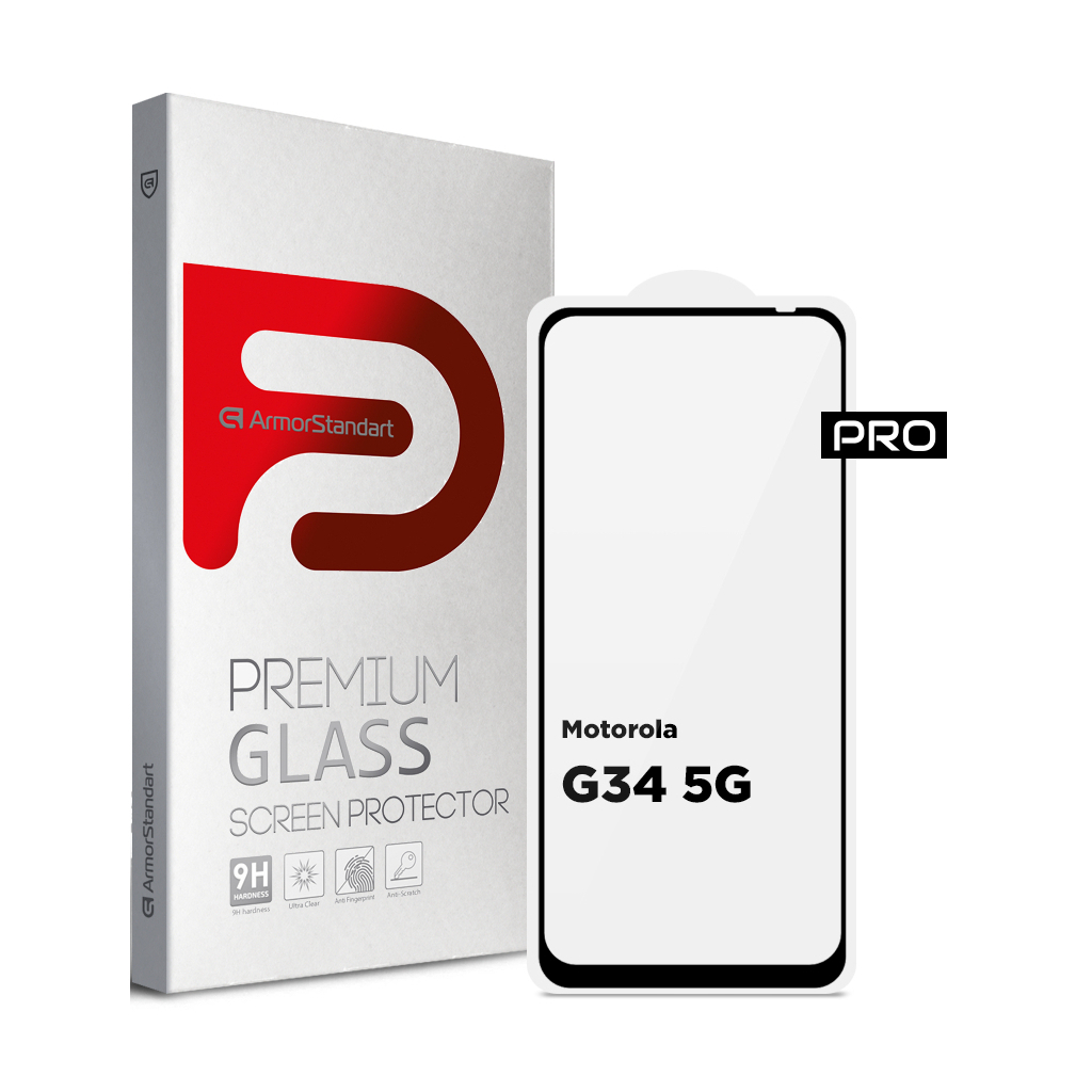Скло захисне Armorstandart Pro Motorola G34 5G Black (ARM73850) - зображення 1