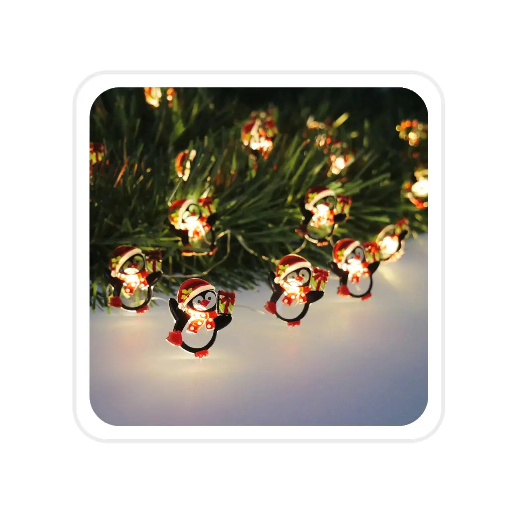 Гірлянда Chomik Струна Пінгвін 2.2 м 20 LED Теплий білий (5900779854154) - зображення 3