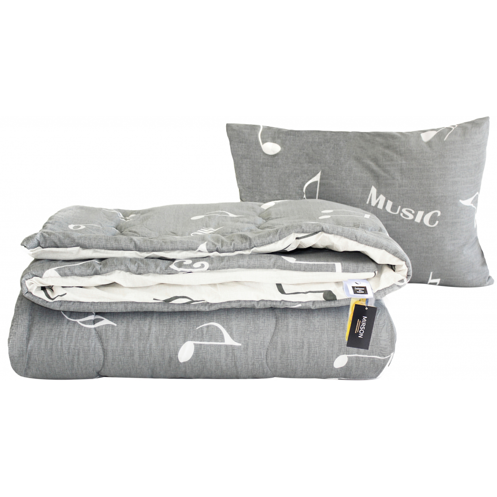 Ковдра MirSon Набір бавовняний №3042 Color Fun Line Cat 200х220 + подушка (2200004842851) - зображення 1