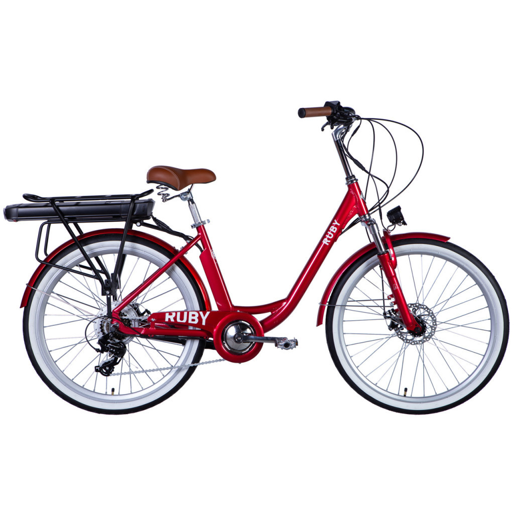 Електровелосипед Dorozhnik eRUBY AM 26" 17" 48B 12.5А*г AL 2024 Червоний (ELB-D-26-184) - зображення 1
