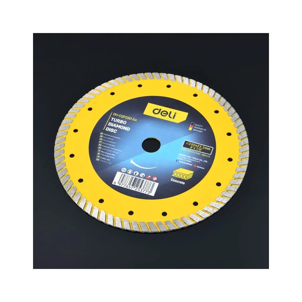 Круг відрізний Deli алмазний, по плитці, бетону, каменю 230 x 22,2 мм (EDH-CQP230-E4) - picture 5