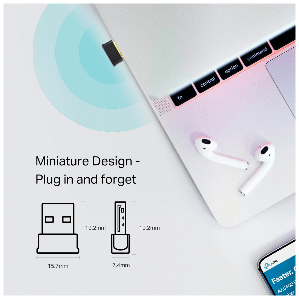 Мережева карта Wi-Fi TP-Link Archer T600UB nano (ARCHER-T600UB-NANO) - изображение 5