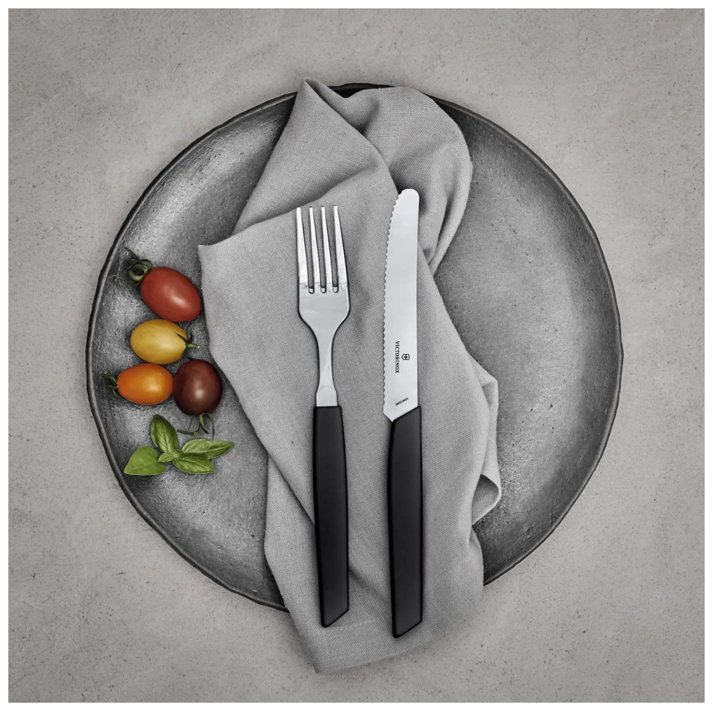 Кухонний ніж Victorinox Swiss Modern TomatoSausage 11см Black (6.9003.11W) - зображення 3