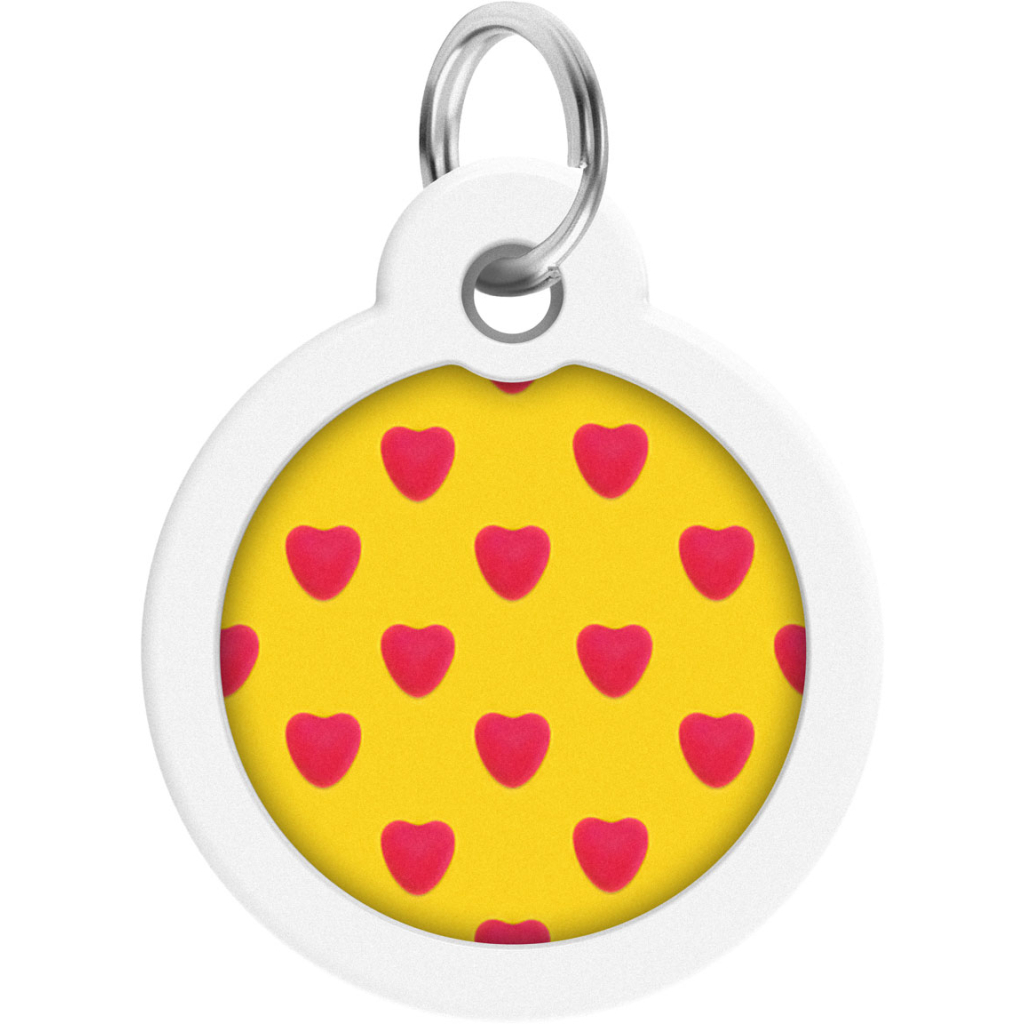 Адресник для тварин WAUDOG Smart ID з QR паспортом "Серця", круг 30 мм (230-0203) - зображення 2