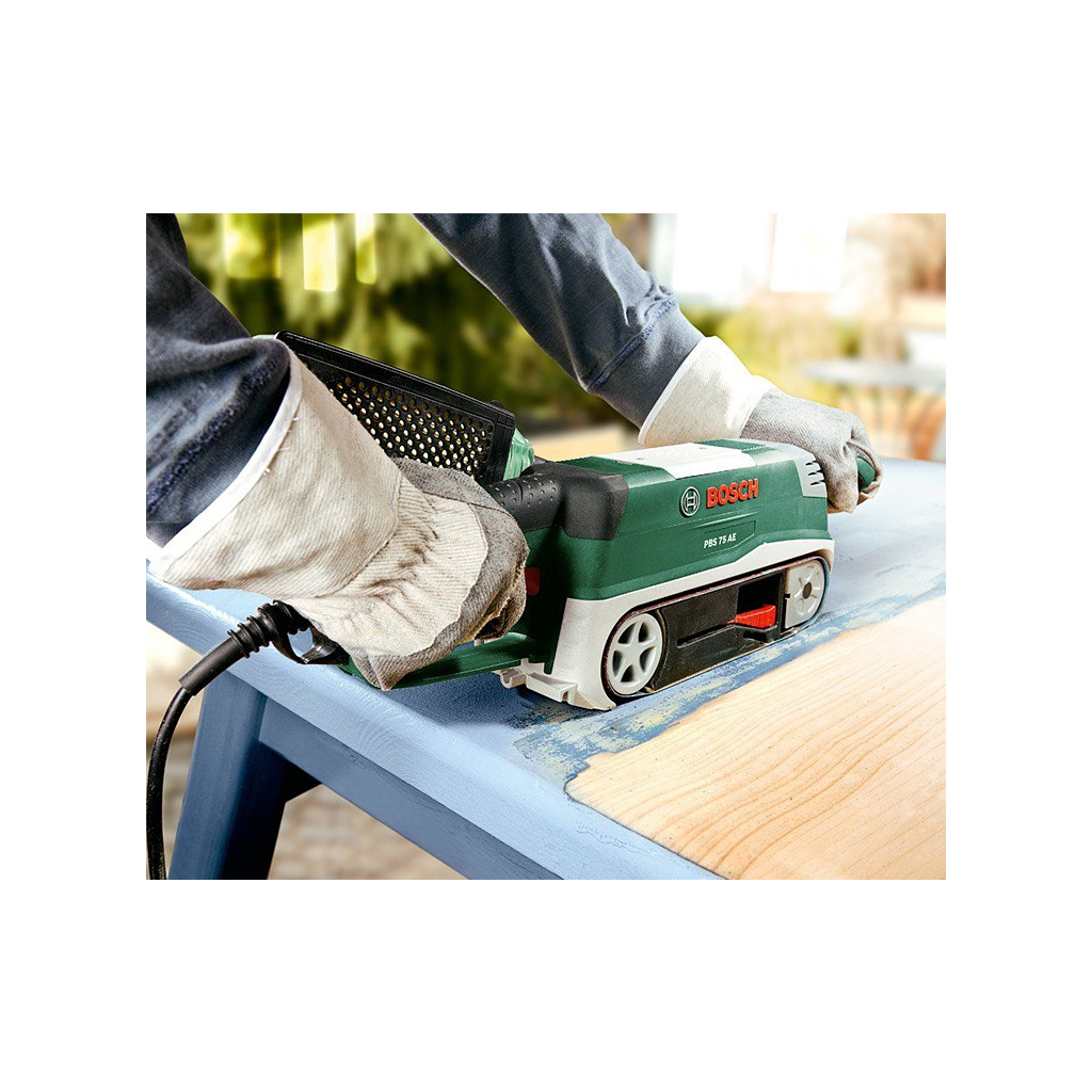 Шліфувальна машина Bosch стрічкова PBS 75 A 710Вт, стрічка 533х75мм, 350м/хв 3.4кг (0.603.2A1.000) - изображение 5
