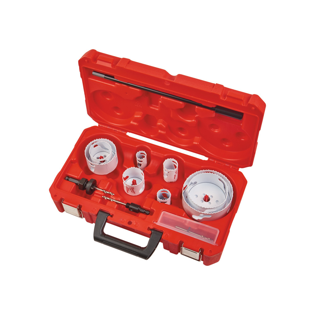 Коронка Milwaukee Bi-Metal №3 11 шт 25, 32, 35, 51, 54, 76, 92, 114, мм + подовжувач 300мм (4932451658) - зображення 1