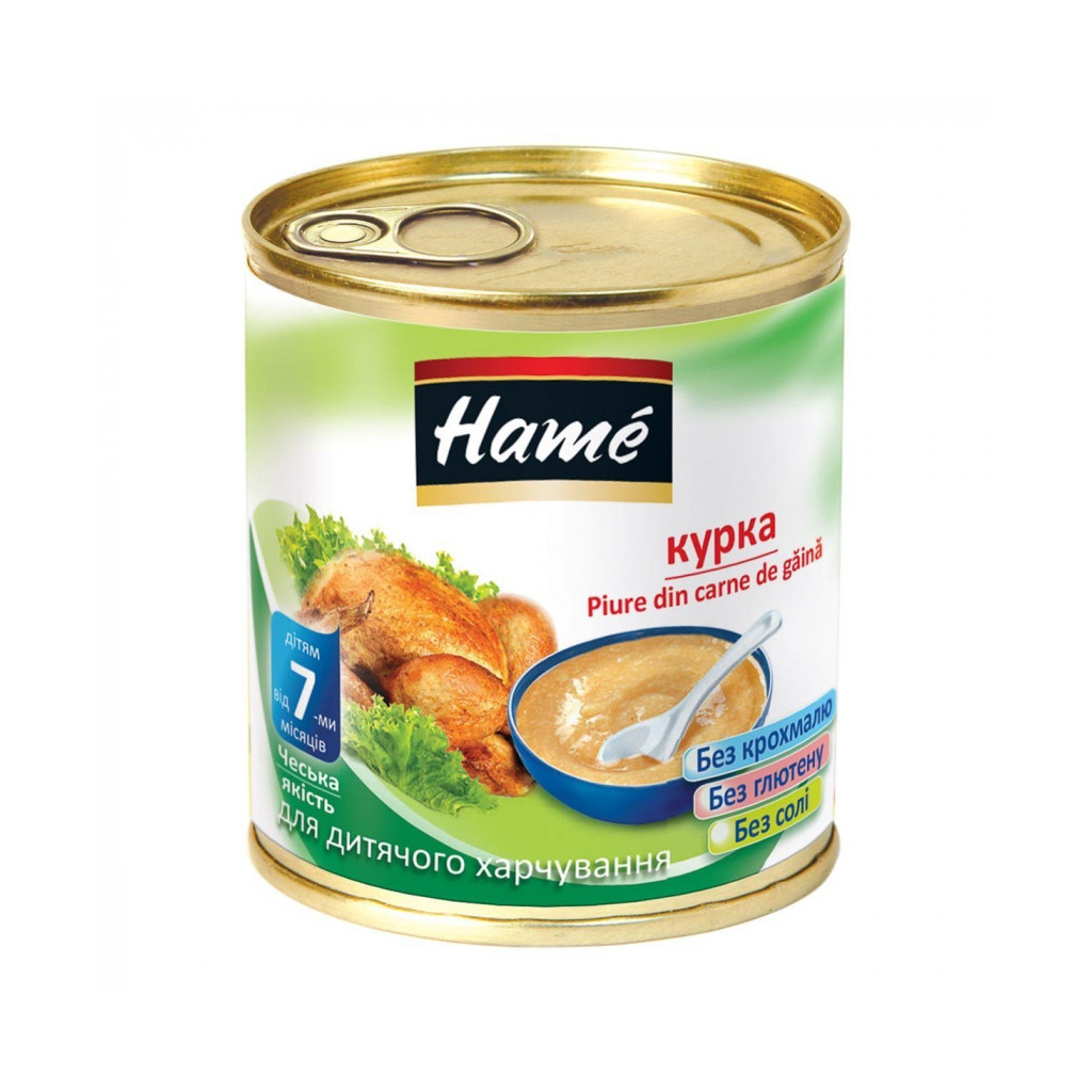 Дитяче пюре Hame м`ясне курка, 100 г (8595139726218) - зображення 1