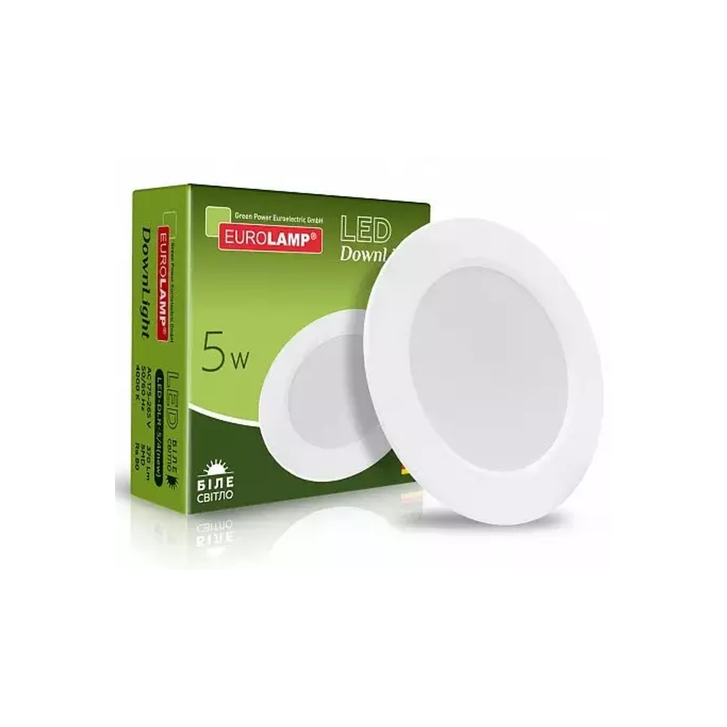 Світильник Eurolamp LED Downlight 5W 370lm 4000K (LED-DLR-5/4(new)) - зображення 1