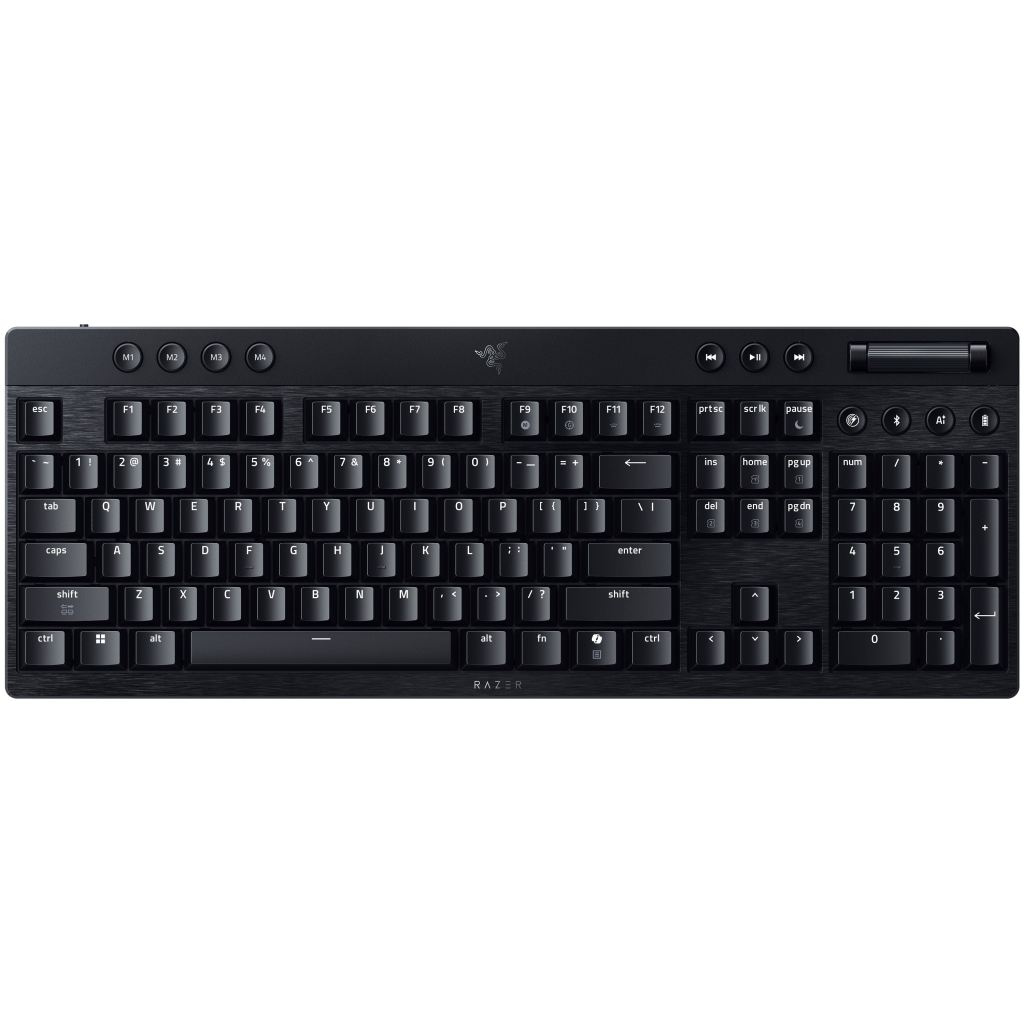 Клавіатура Razer BlackWidow V4 Low-Profile Wireless/Bluetooth/USB Yellow switch UA Black (RZ03-05271500-R3M1) - зображення 8