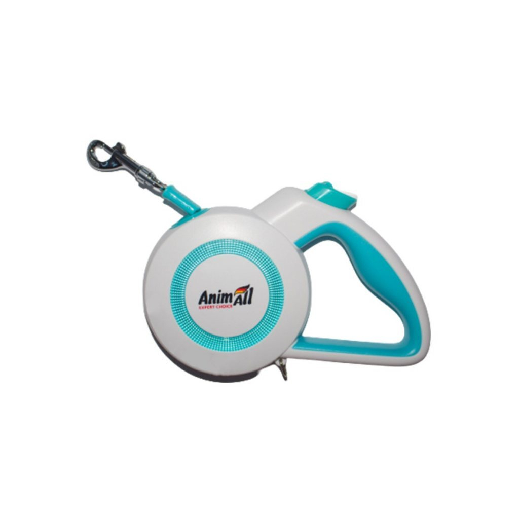 Повідець для собак AnimAll Reflector MS7110-3M S до 15 кг 3 м (біло-блакитний) (4820224500454) - зображення 1