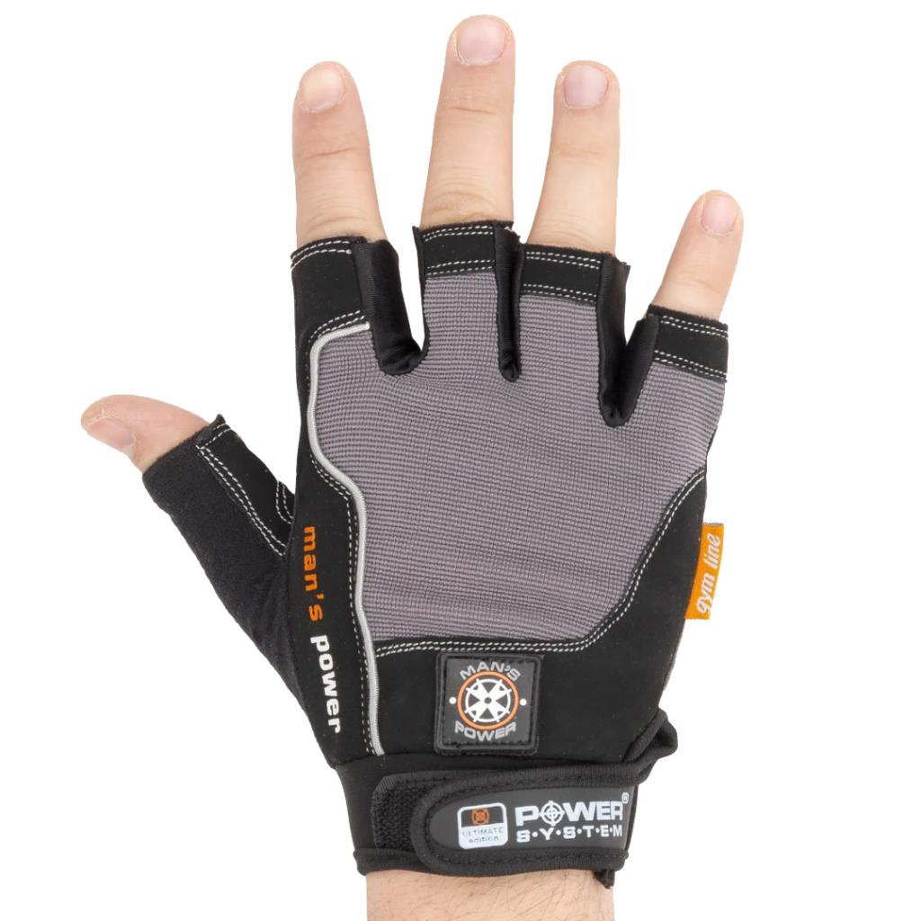 Рукавички для фітнесу Power System Mans Power PS-2580 Black/Grey XS (PS-2580_XS_Black-grey) - зображення 4