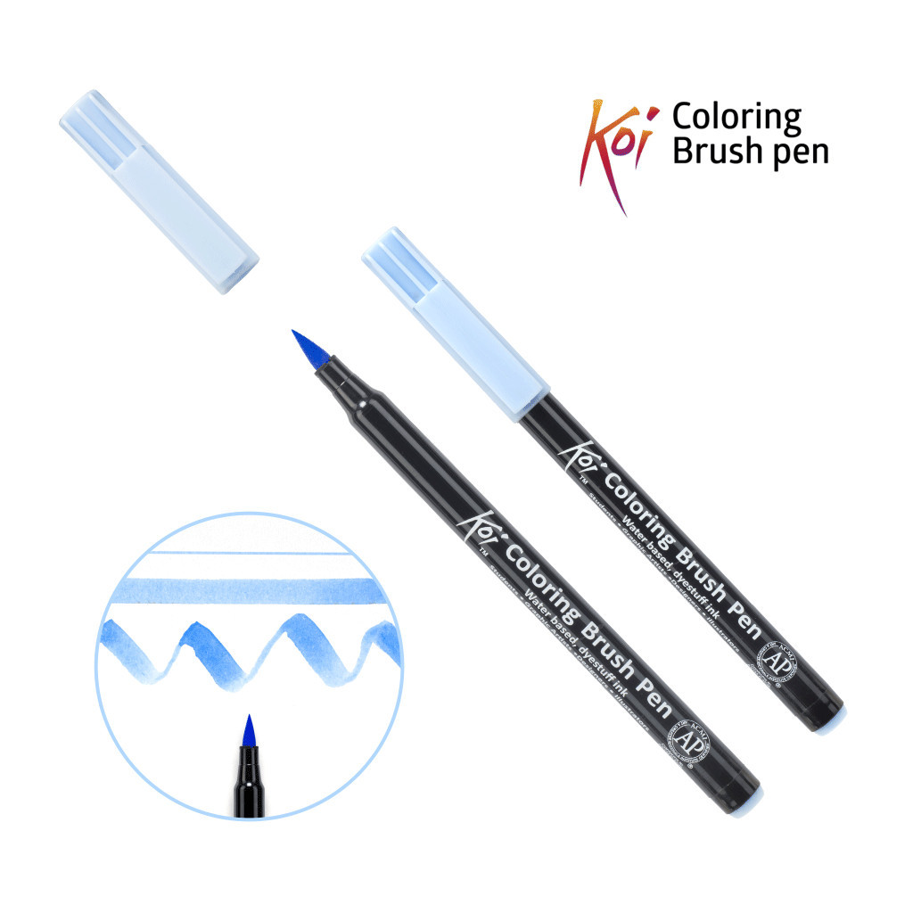 Художній маркер KOI Маркер-пензель акварельний Небесно-блакитний світлий, 237 (084511393332) - зображення 1