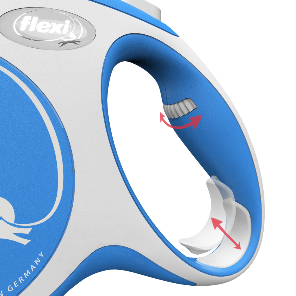 Повідець для собак Flexi New Comfort L стрічка 5 м (синій) (4000498043714) - зображення 4