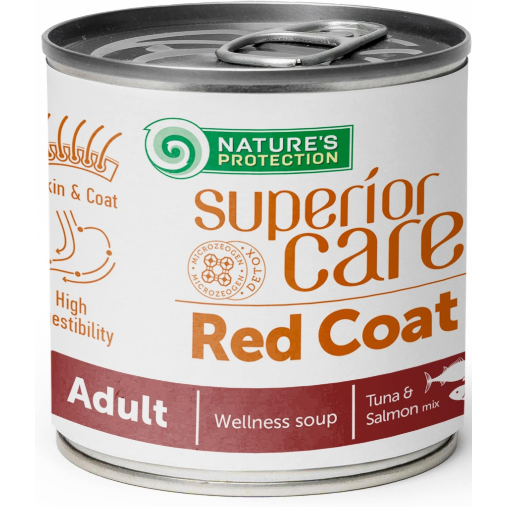 Консерви для собак Nature's Protection Superior Care Red Coat All Breeds Adult Salmon and Tuna 140 мл (KIKNPSC63361) - зображення 1