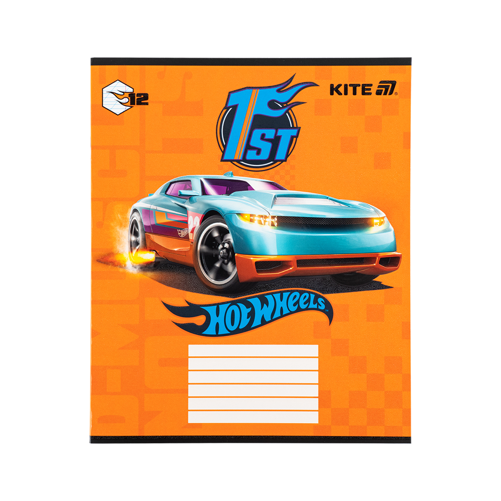 Зошит Kite Hot Wheels, 12 аркушів, коса лінія (HW25-235) - зображення 12
