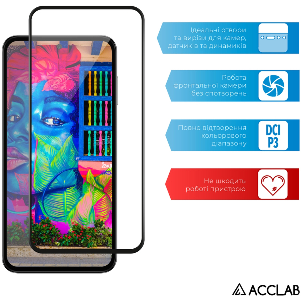 Скло захисне ACCLAB Full Glue Samsung M35 Black (1283126593833) - зображення 5