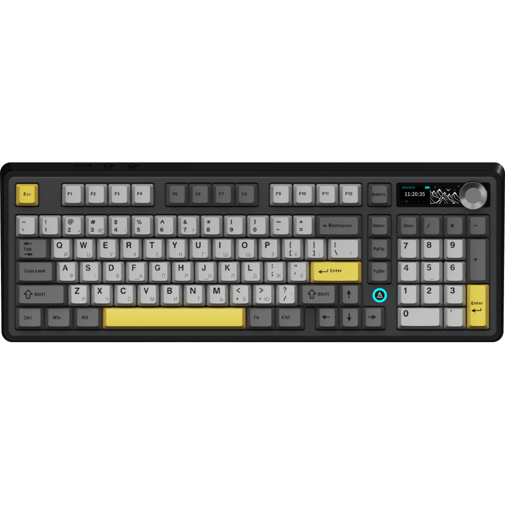 Клавіатура Ajazz AK980 V2 Gift Switch V2 Wireless/Bluetooth/USB UA Black/Grey/Yellow (AK980-V2-G-BGY) - изображение 3