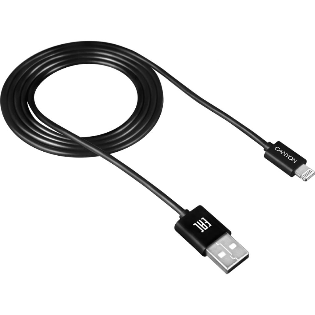 Дата кабель USB 2.0 AM to Lightning 1.0m Black Canyon (CNE-CFI1B) - зображення 1