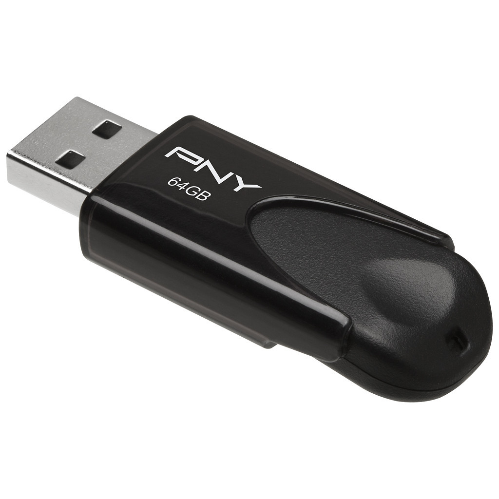 USB флеш накопичувач PNY flash 64GB Attache4 Black USB 2.0 (FD64GATT4-EF) - зображення 3
