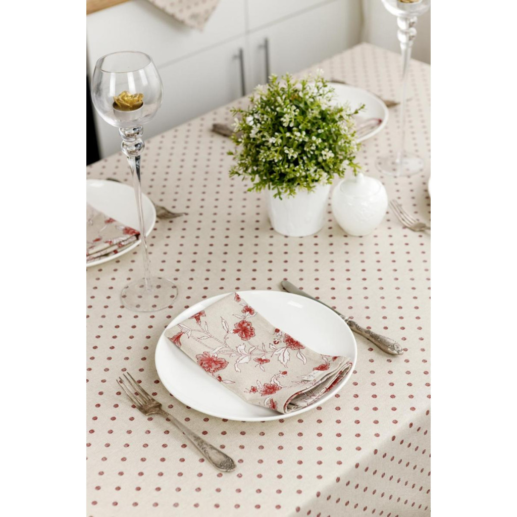 Серветка на стіл Прованс Квіти бордо Господиня 35х45 см (4823093451834) - зображення 3