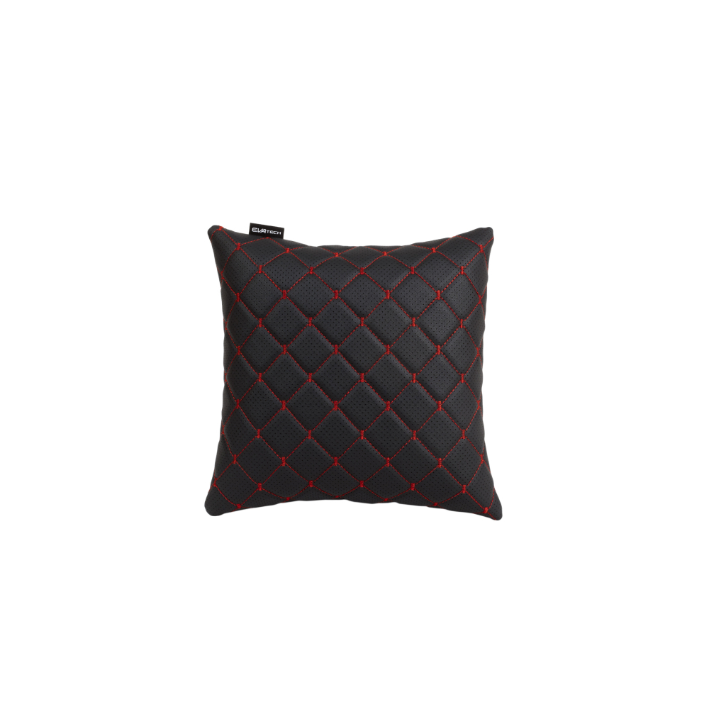 Подушка EVAtech ECO 30x30 см чорна з червоною ниткою (SPSCSBR) - зображення 1