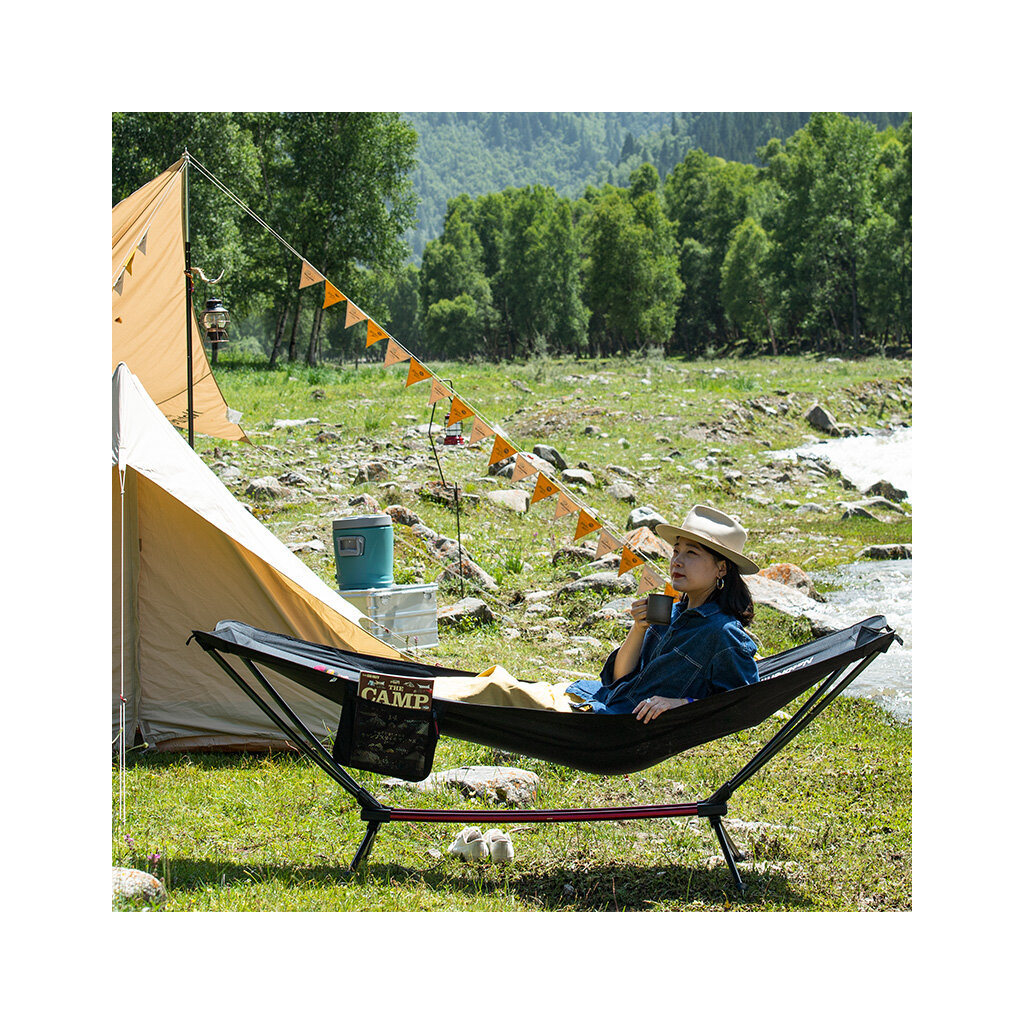 Гамак Naturehike Outdoor Folding Hammock NH20JJ011 300D Oxford Black (6927595747834) - зображення 5