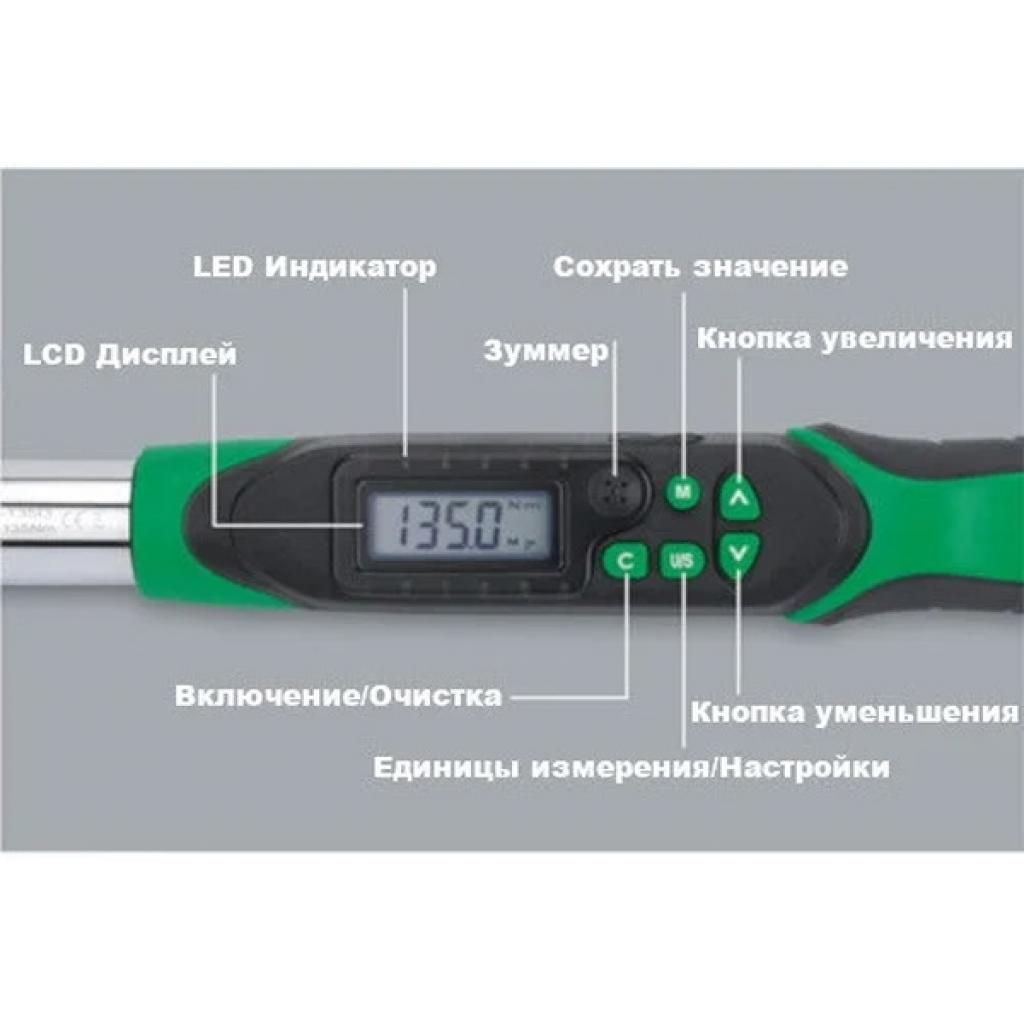 Ключ Toptul динамометричний електроний 3/8" 6,8-135Нм (DT-135I3) - зображення 2
