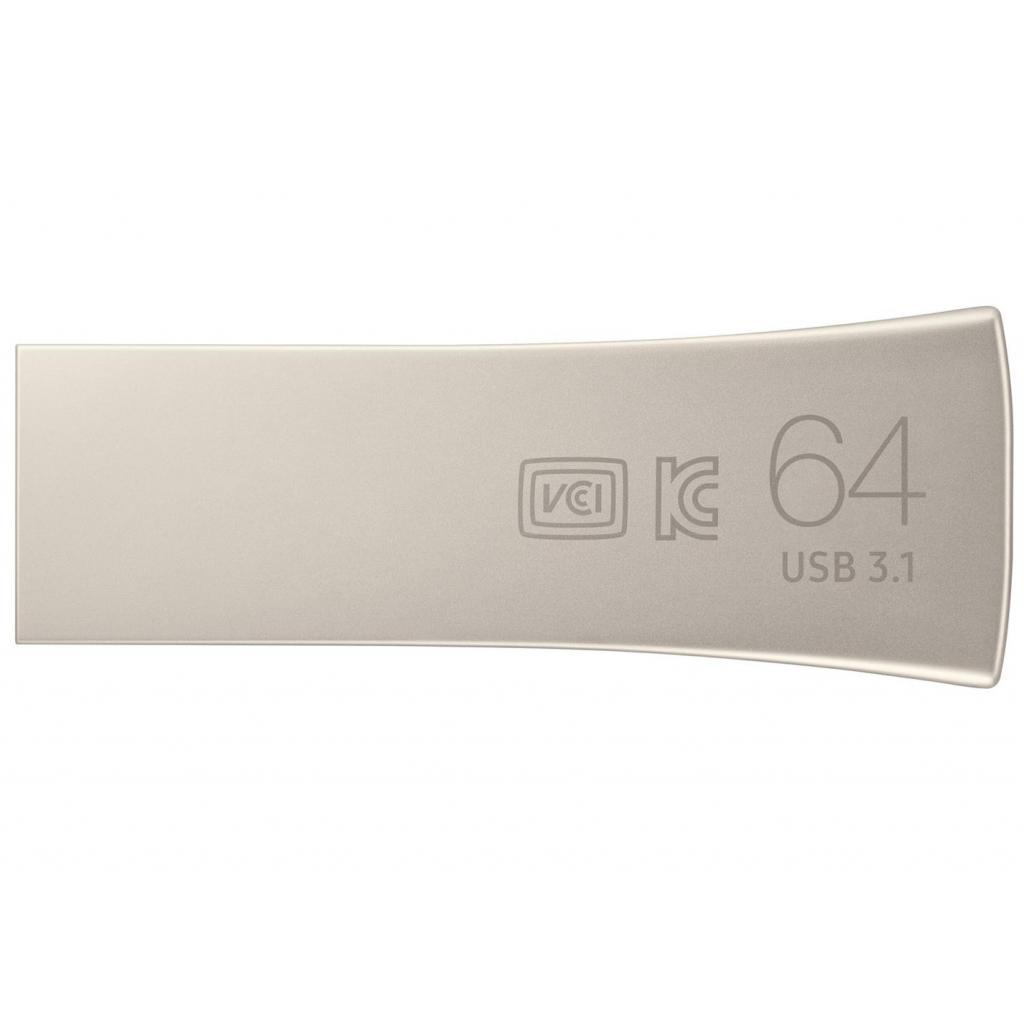 USB флеш накопичувач Samsung 64GB Bar Plus Silver USB 3.1 (MUF-64BE3/APC) - зображення 2