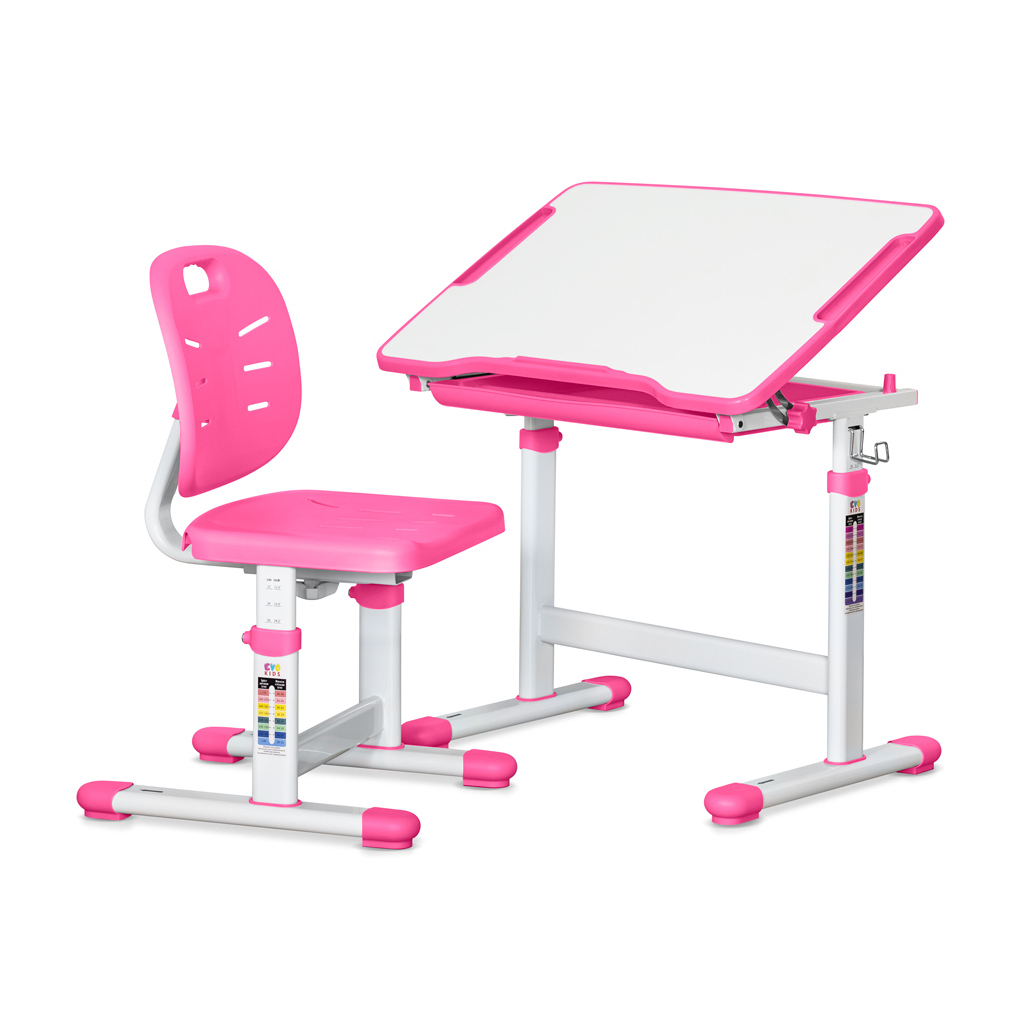 Парта зі стільцем Evo-kids Pink (Evo-06 Ergo PN) - зображення 2