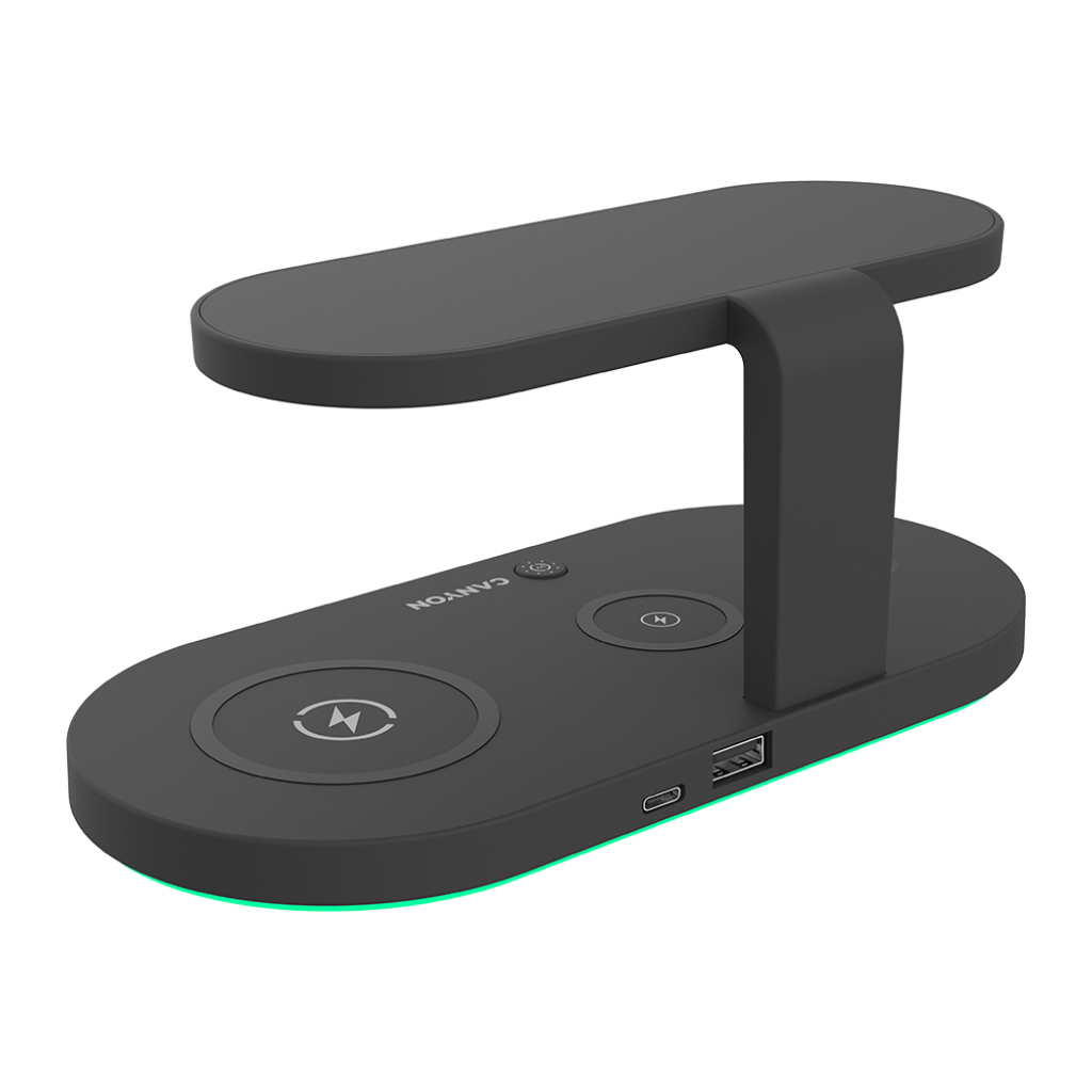 Зарядний пристрій Canyon 5in1 Wireless charger with UV sterilizer (CNS-WCS501B) - зображення 3