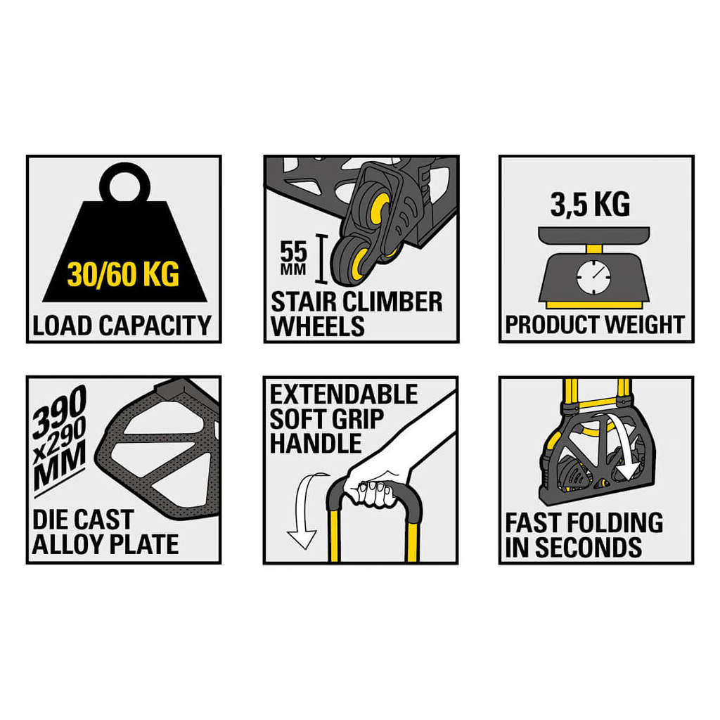 Візок вантажний Stanley універсальний, складаний, платформа 39х29см, до 60кг (SXWT-FT584) - picture 3