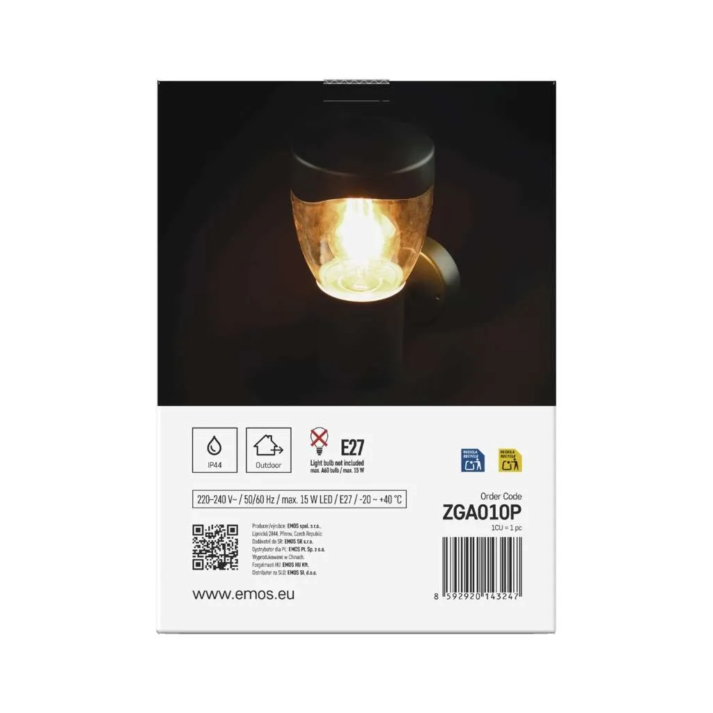 Світильник EMOS E27 15 Вт IP44 (ZGA010P) - picture 8