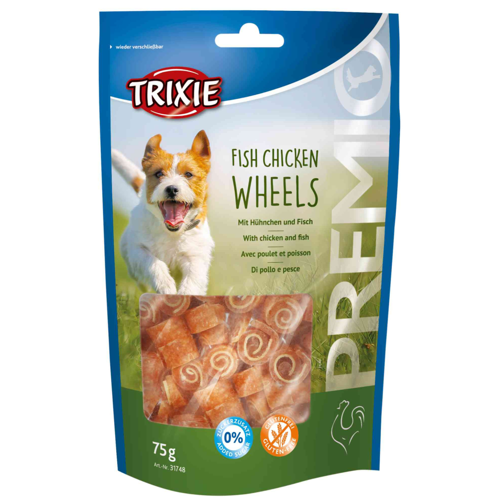 Ласощі для собак Trixie PREMIO Fish Chicken Wheels 75 г (4011905317489) - зображення 1