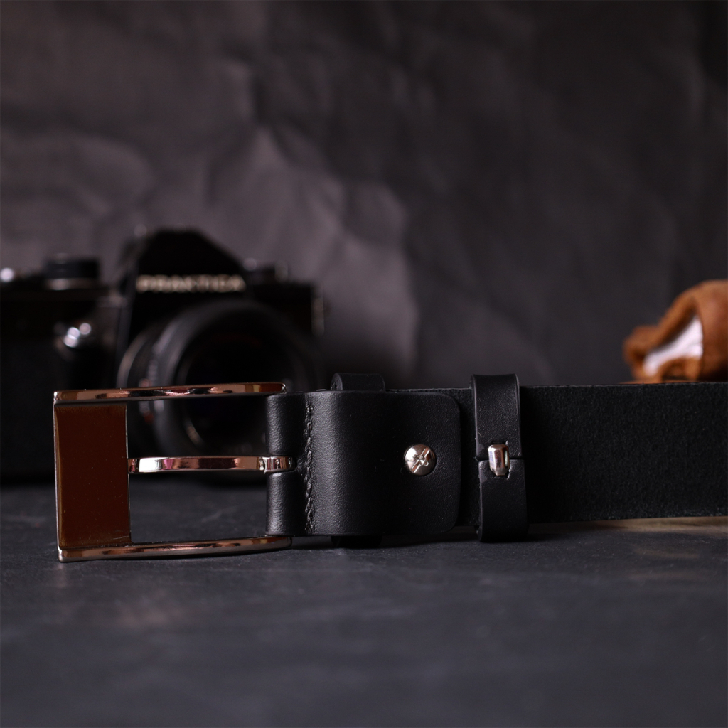 Ремінь Grande Pelle Брючний з натуральної шкіри Чорний (11688) - изображение 9