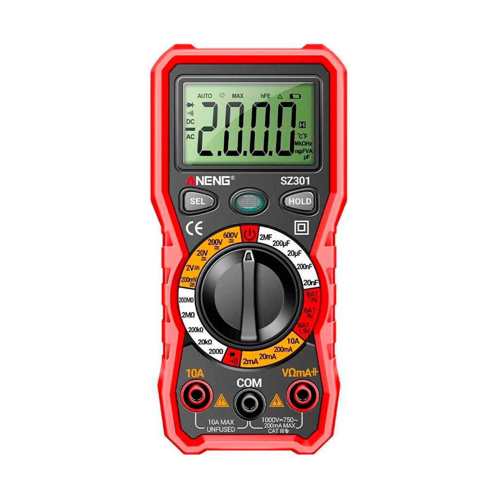 Цифровий мультиметр ANENG SZ301, V, A, R, C (SZ301) - зображення 1