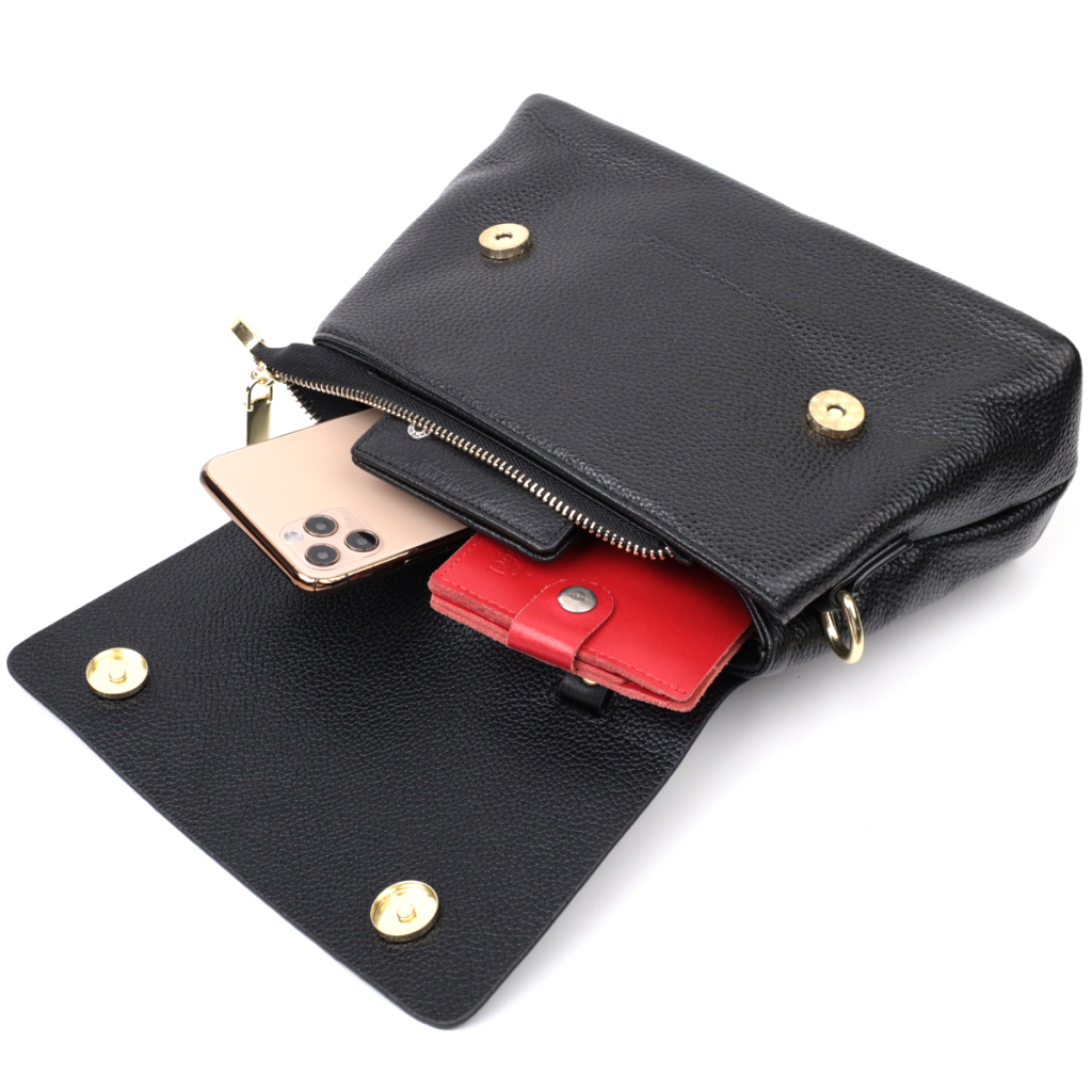 Сумка Vintage З натуральної шкіри Чорна (22336) - зображення 9