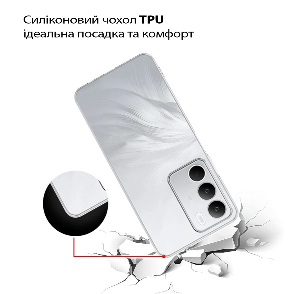 Чохол до мобільного телефона BeCover Silicone Realme C71 Transparent (713780) - зображення 3
