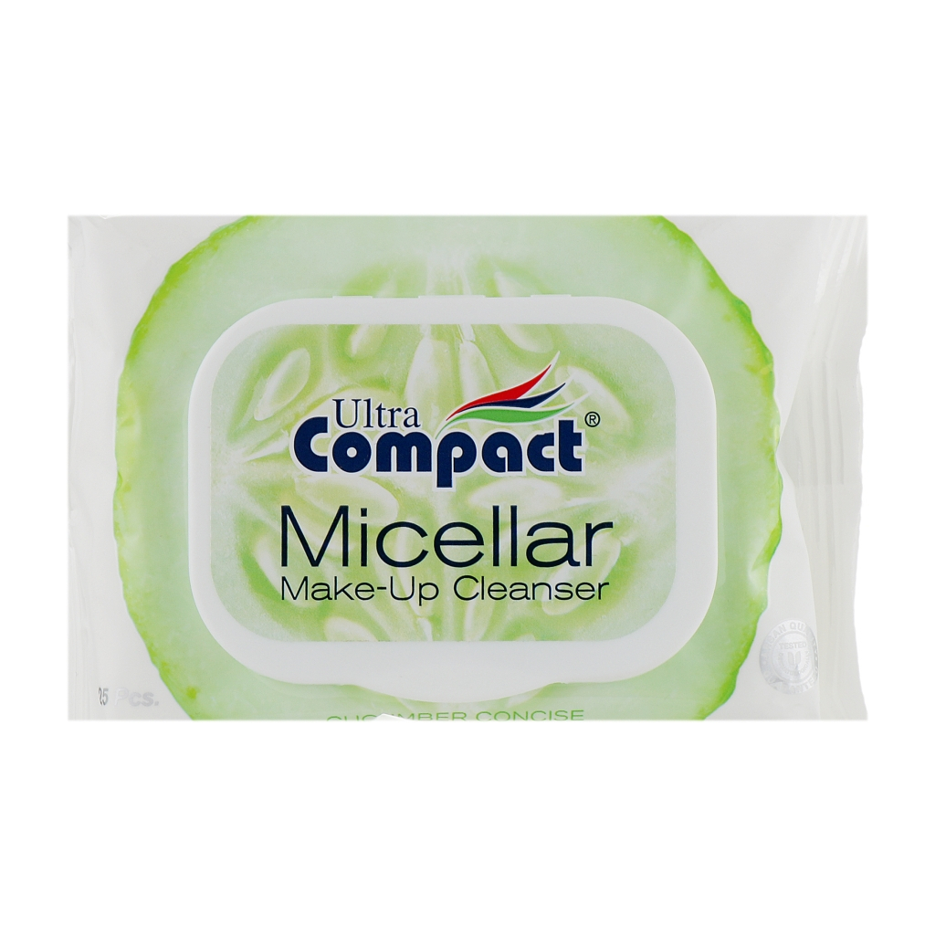 Вологі серветки Ultra Compact З міцелярною водою для зняття макіяжу 25 шт. (8697420535728) - изображение 1
