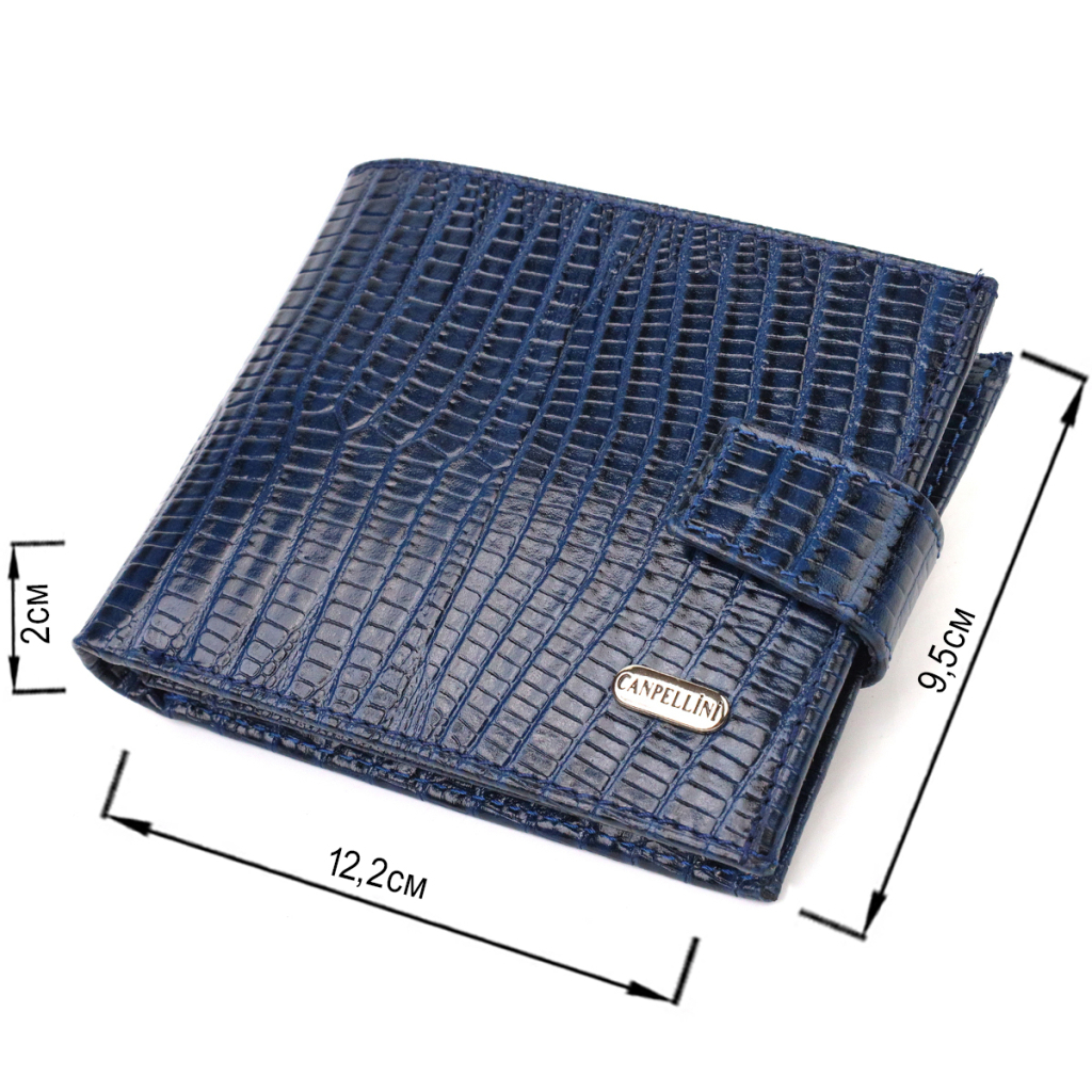 Гаманець Canpellini З натуральної шкіри Синій (21887) - зображення 3