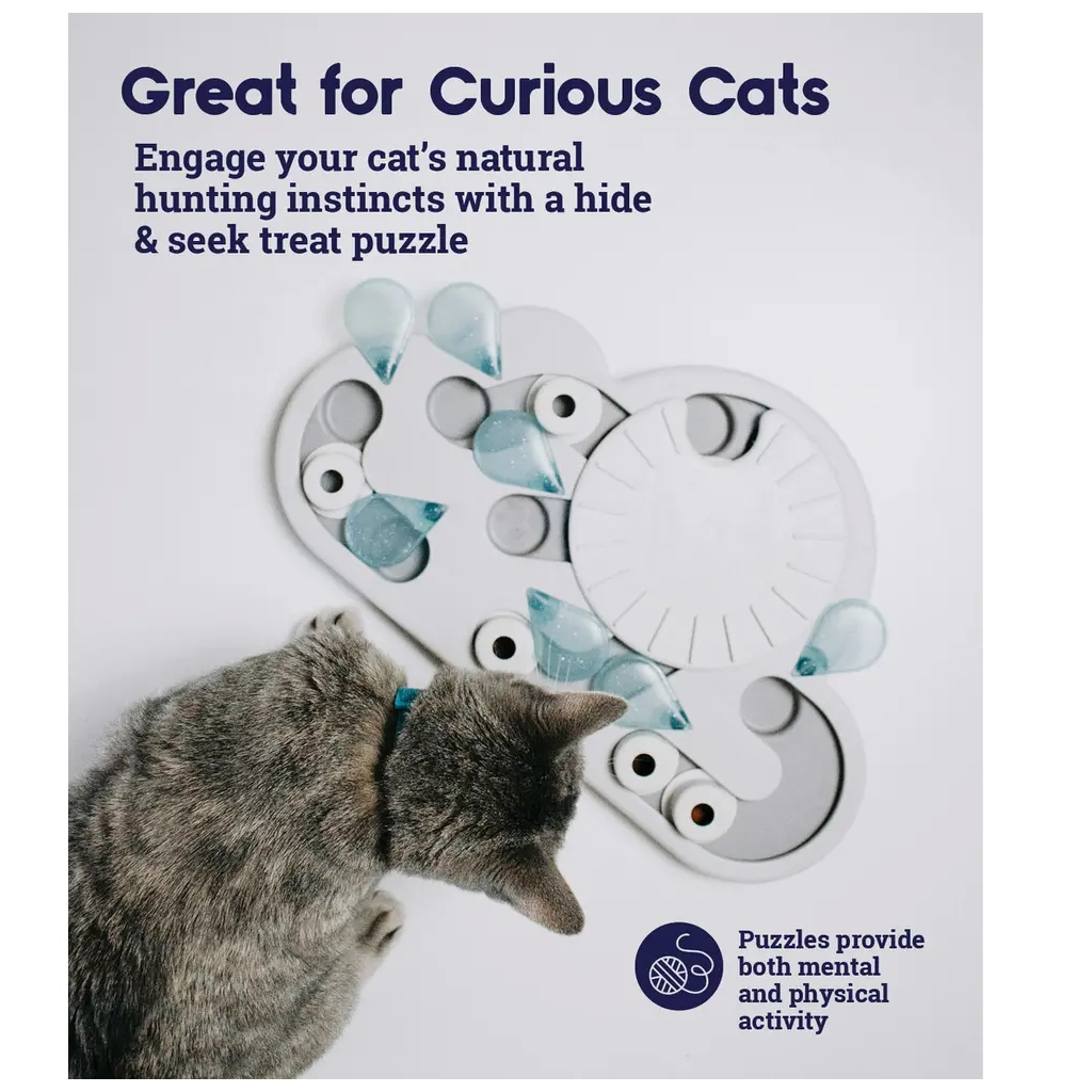 Іграшка для котів Outward Hound Petstages Головоломка Краплі дощу сіра (0700603695817) - изображение 5